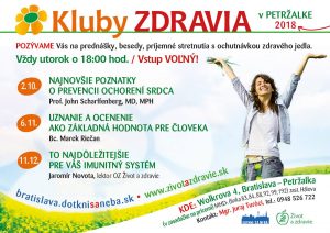 Kluby zdravia, jeseň 2018