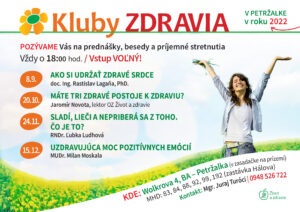 Kluby zdravia, jeseň 2022